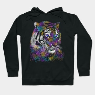 Rainbow realistic Tiger Hoodie